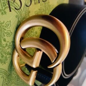 Gucci black leather belt size 110CM